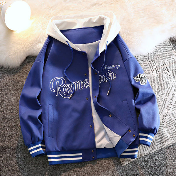 Muška baseball jakna s kapuljačom i izvezenim natpisom