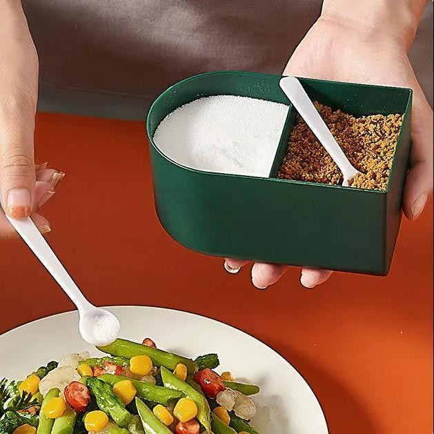 Кутия за подправки Домакинска интегрирана мулти-решетка за подправки Влагоустойчива лъжица за колан Многофункционално кухненско съхранение на подправки