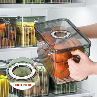 2 τεμ. Ψυγείο Organizer Συρτάρι Κουζίνα Κουζίνα Αποθήκευση Φρούτα Αυγά Ψυγείο Organizer Δοχεία για ντουλάπι Καταψύκτη Είδη κουζίνας