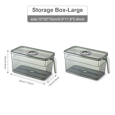 2 vnt. šaldytuvo tvarkyklės stalčiaus virtuvės laikymo dėžutė vaisių kiaušinių šaldytuvo laikymo talpyklos sandėliuko šaldiklio virtuvės reikmenims