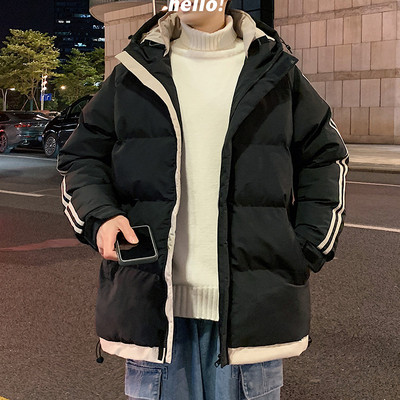 Muška zimska jakna sa rubovima na džepovima