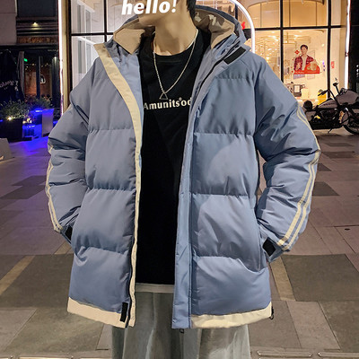 Muška zimska jakna sa rubovima na džepovima