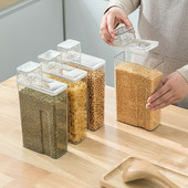 1230 мл Кухненска кутия за съхранение на храна Пластмасов прозрачен контейнер Бутилка за пране за баня Подбутилка за многократно пълнене Бутилка за органайзер