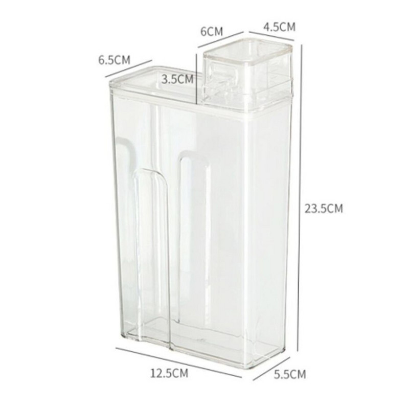 1230 мл Кухненска кутия за съхранение на храна Пластмасов прозрачен контейнер Бутилка за пране за баня Подбутилка за многократно пълнене Бутилка за органайзер