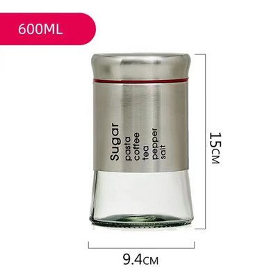 Stakleni spremnik za pohranu Zrna kave Zatvorena staklenka Posude za pohranu hrane Čaj Grickalice Zatvorena kutija Organizator za žitarice Kuhinjske vakuumske staklenke