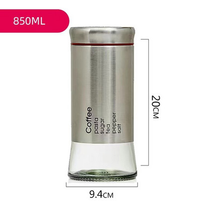 Stakleni spremnik za pohranu Zrna kave Zatvorena staklenka Posude za pohranu hrane Čaj Grickalice Zatvorena kutija Organizator za žitarice Kuhinjske vakuumske staklenke