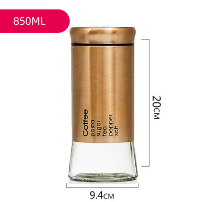 Stakleni spremnik za pohranu Zrna kave Zatvorena staklenka Posude za pohranu hrane Čaj Grickalice Zatvorena kutija Organizator za žitarice Kuhinjske vakuumske staklenke