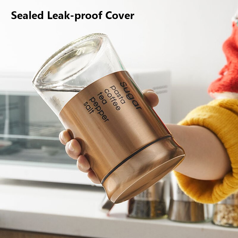 Stakleni spremnik za pohranu Zrna kave Zatvorena staklenka Posude za pohranu hrane Čaj Grickalice Zatvorena kutija Organizator za žitarice Kuhinjske vakuumske staklenke