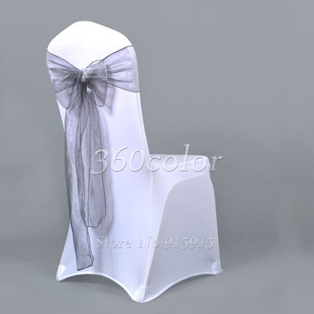 25τμχ Διαφανής Οργάντζα Φύλλα Καρέκλας Φιόγκος Μπάντα Νυφική καρέκλα ντους Σχέδιο Διακόσμηση δεξίωσης γάμου