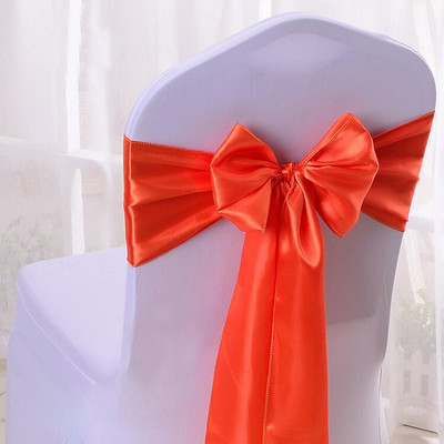 25 vnt rožinio aukso satino kėdžių lankeliai Vestuvių kėdės juostelė drugelių kaklaraiščiai vakarėlio renginiui viešbučio banketų dekoravimui