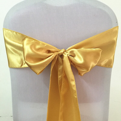 25 vnt rožinio aukso satino kėdžių lankeliai Vestuvių kėdės juostelė drugelių kaklaraiščiai vakarėlio renginiui viešbučio banketų dekoravimui