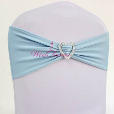 10 vnt. 50 vnt. Lycra tamprios kėdės juostos lankelis su širdine sagtimi elastinga elastano vestuvinė kėdės juosta.