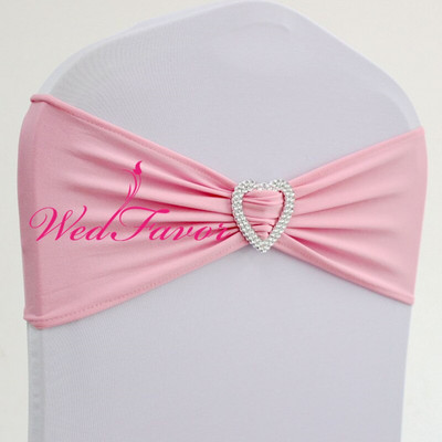 10 vnt. 50 vnt. Lycra tamprios kėdės juostos lankelis su širdine sagtimi elastinga elastano vestuvinė kėdės juosta.