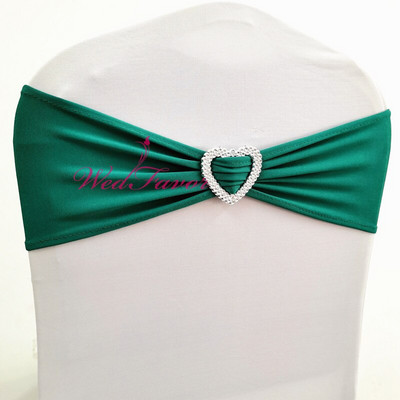 10 vnt. 50 vnt. Lycra tamprios kėdės juostos lankelis su širdine sagtimi elastinga elastano vestuvinė kėdės juosta.