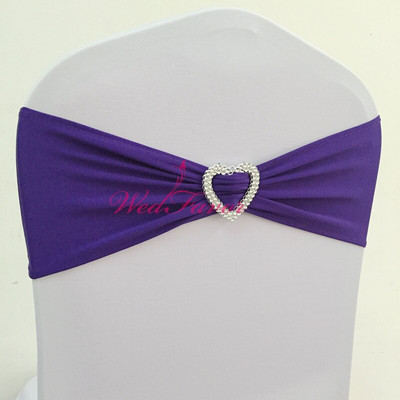 10 vnt. 50 vnt. Lycra tamprios kėdės juostos lankelis su širdine sagtimi elastinga elastano vestuvinė kėdės juosta.