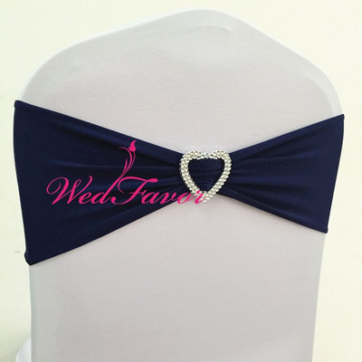 10 vnt. 50 vnt. Lycra tamprios kėdės juostos lankelis su širdine sagtimi elastinga elastano vestuvinė kėdės juosta.