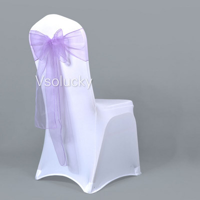 25 vnt./stal. Permatomos organzos kėdžių varčios lankas. Vestuvių vakarėlis Kalėdų gimtadienio dušo dekoravimas