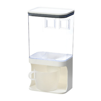 Zidni dozator žitarica Posude za žitarice Skladištenje Hermetički nepropusni dozator riže s 2 rešetke Kanta za zrno Kuhinjska kutija za pohranu hrane za