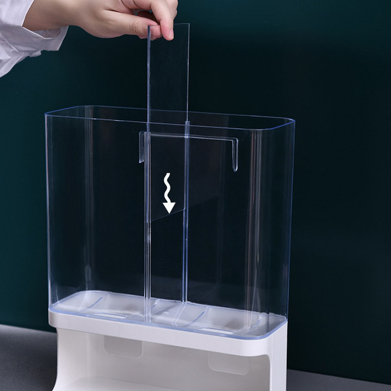 Zidni dozator žitarica Posude za žitarice Skladištenje Hermetički nepropusni dozator riže s 2 rešetke Kanta za zrno Kuhinjska kutija za pohranu hrane za