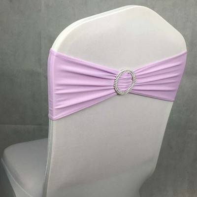 10kom 50kom rastezljiva traka za stolicu od spandex likre s okruglom kopčom Elastična leptir mašna za vjenčanu stolicu