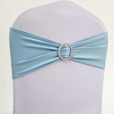 10kom 50kom rastezljiva traka za stolicu od spandex likre s okruglom kopčom Elastična leptir mašna za vjenčanu stolicu