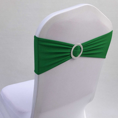 10kom 50kom rastezljiva traka za stolicu od spandex likre s okruglom kopčom Elastična leptir mašna za vjenčanu stolicu