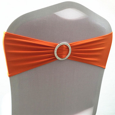 10kom 50kom rastezljiva traka za stolicu od spandex likre s okruglom kopčom Elastična leptir mašna za vjenčanu stolicu