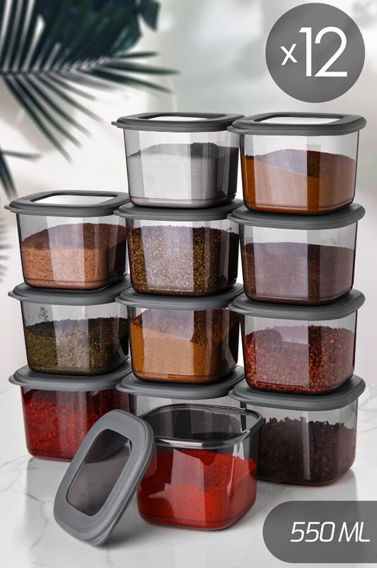 6 buc. 12 buc. containere de bucatarie cutie de condimente organizator borcane de depozitare pentru cereale borcane pentru borcane de plastic transparent in vrac cu capac