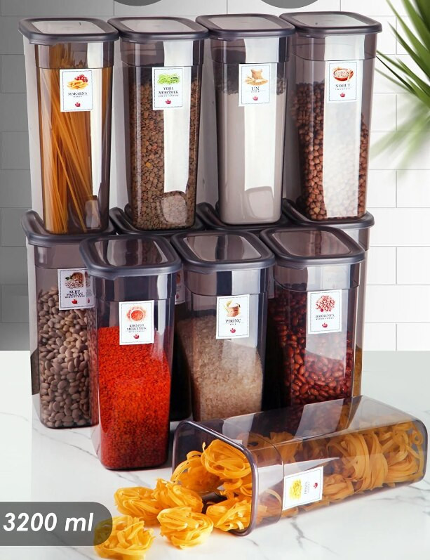 6 buc. 12 buc. containere de bucatarie cutie de condimente organizator borcane de depozitare pentru cereale borcane pentru borcane de plastic transparent in vrac cu capac