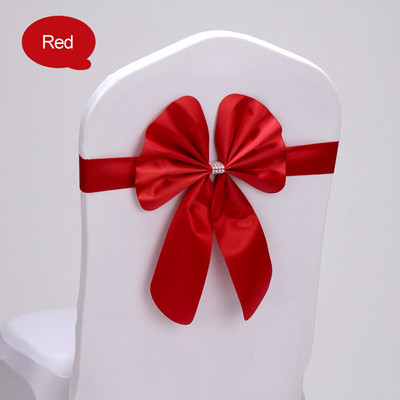 Dekoracija za ceremoniju vjenčanja 10 komada Crveno Plava Već Leptir Kravata Hotelska Banketna Stolica Traka za Konferenciju Događaj Rođendanska zabava