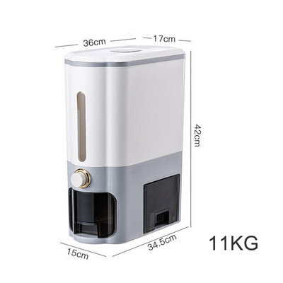 Kuhinjski spremnik od 11 kg, zatvorena kutija za pohranu rižinih zrna u nano bačvi otpornoj na vlagu, kutija za pohranu hrane, tip pritiska jednim ključem