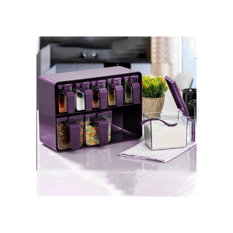 Set elegant de depozitare a alimentelor, condimente, cereale, ceai, zahăr, organizator, 200 ml, 600 ml, organizator de bucătărie, recipiente pentru depozitarea alimentelor, accesoriu de bucătărie