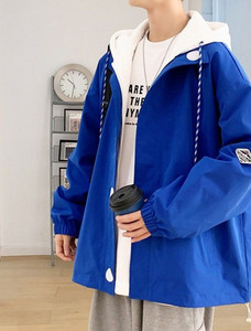 Jachetă bărbați cu glugă de primăvară-toamnă