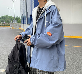 Jachetă bărbați cu glugă de primăvară-toamnă