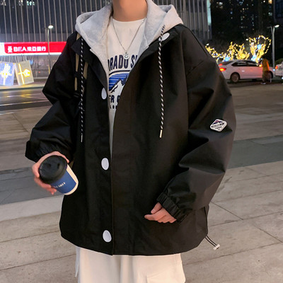 Jachetă bărbați cu glugă de primăvară-toamnă