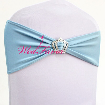 10 buc/50 buc spandex benzi pentru scaun de nuntă cu cataramă coroană, pentru petrecere, eveniment, decorare hotel, scaun elastic din lycra, panglică, papion