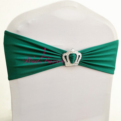 10 buc/50 buc spandex benzi pentru scaun de nuntă cu cataramă coroană, pentru petrecere, eveniment, decorare hotel, scaun elastic din lycra, panglică, papion