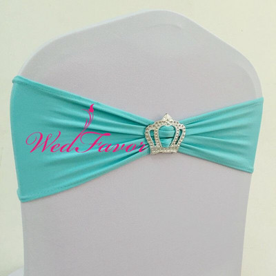 10 buc/50 buc spandex benzi pentru scaun de nuntă cu cataramă coroană, pentru petrecere, eveniment, decorare hotel, scaun elastic din lycra, panglică, papion
