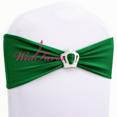 10 buc/50 buc spandex benzi pentru scaun de nuntă cu cataramă coroană, pentru petrecere, eveniment, decorare hotel, scaun elastic din lycra, panglică, papion