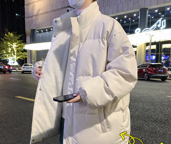 Cardigan cald de iarnă cu guler înalt de culoare solidă