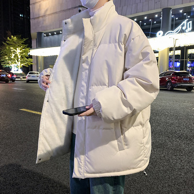 Muška zimska jakna sa širokim uzorkom visokog ovratnika