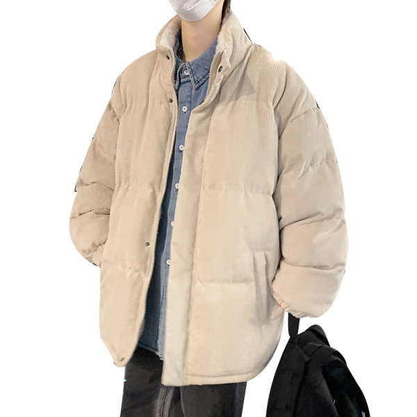 Muška zimska jakna sa širokim uzorkom visokog ovratnika