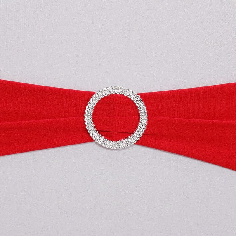 10/50 buc spandex elastic pentru scaune acoperă benzi cu arc cu cataramă pentru petrecere de nuntă, banchet, hotel, birou, întâlnire, decorațiuni