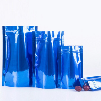 Έγχρωμο αλουμινόχαρτο Stand Up Τσάντα Κλειδαριά με φερμουάρ τροφίμων Σφραγισμένη σακούλα Καφές Τσάι Σνακ Παξιμάδι Μικρή Τσάντα αποθήκευσης προϊόντος Τσάντα συσκευασίας δώρου