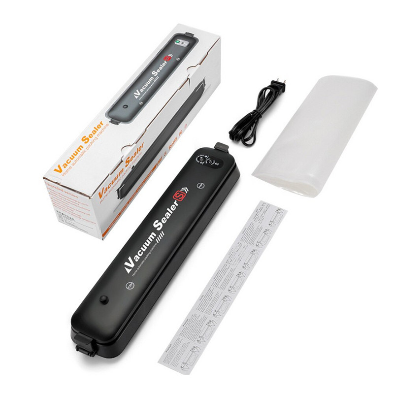 Elektrický vákuový baliaci stroj do domácej kuchyne vrátane 10/15 ks vreciek na úsporu potravín, komerčné vákuové balenie potravín