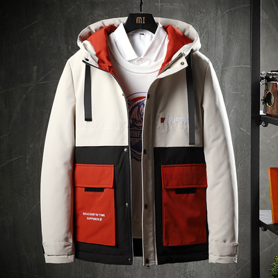 Geaca de barbati model nou cu gluga si buzunare - potrivita pentru iarna