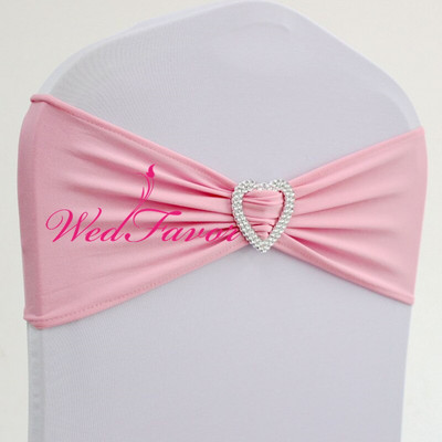10 vnt. 50 vnt. Lycra Stretch Vestuvių kėdės lankas, elastinga spandex kėdės juosta su širdelės sagtimi, skirta viešbučio renginio vakarėliui papuošti