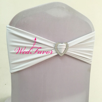 10 vnt. 50 vnt. Lycra Stretch Vestuvių kėdės lankas, elastinga spandex kėdės juosta su širdelės sagtimi, skirta viešbučio renginio vakarėliui papuošti