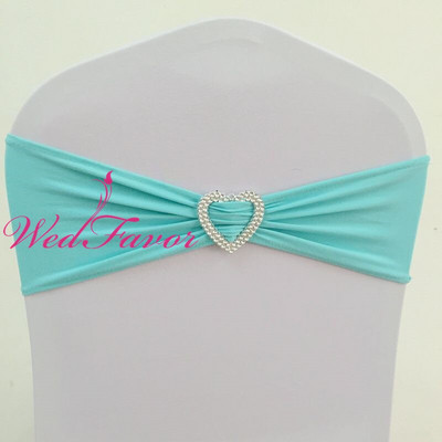 10 vnt. 50 vnt. Lycra Stretch Vestuvių kėdės lankas, elastinga spandex kėdės juosta su širdelės sagtimi, skirta viešbučio renginio vakarėliui papuošti