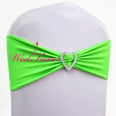 10 vnt. 50 vnt. Lycra Stretch Vestuvių kėdės lankas, elastinga spandex kėdės juosta su širdelės sagtimi, skirta viešbučio renginio vakarėliui papuošti